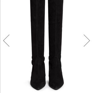 Stuart Weitzman Black Suede Knee High Boots (Sz 6)